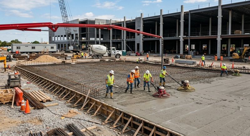 Commercial Slab Installation in Cumming, GA