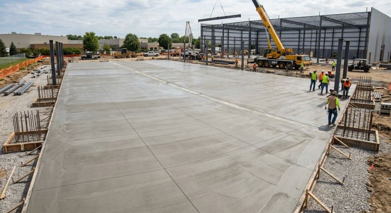 Commercial Slab Construction in West Des Moines, IA